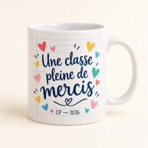 Mug personnalisé « Une classe pleine de mercis » — mug blanc personnalisé 11 oz