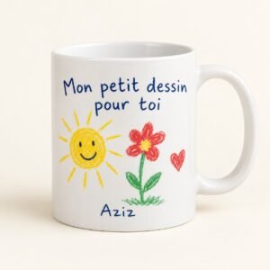 Mug personnalisé « Mon petit dessin pour toi » — mug blanc personnalisé 11 oz