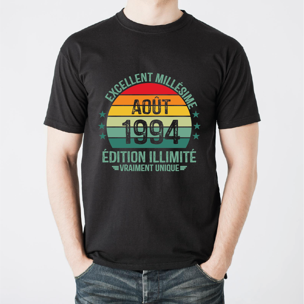 T-shirt Personnalisé Anniversaire Excellent Millésime