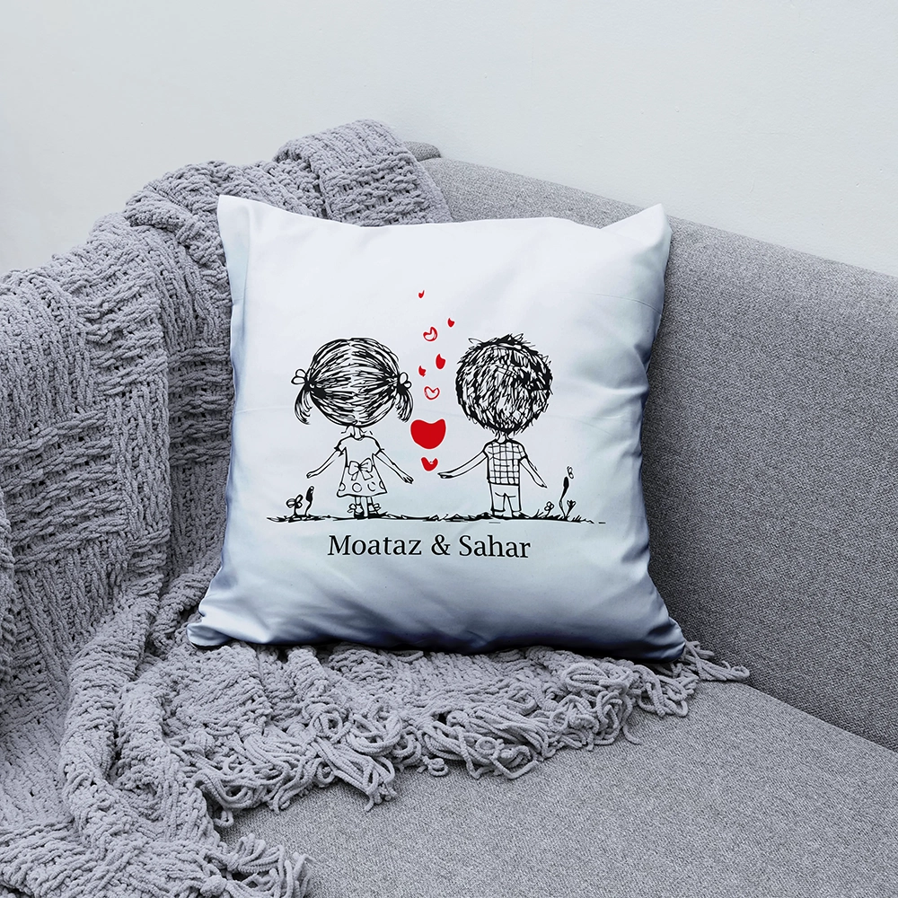 Coussin Saint Valentin Hold My Hand Personnalisé