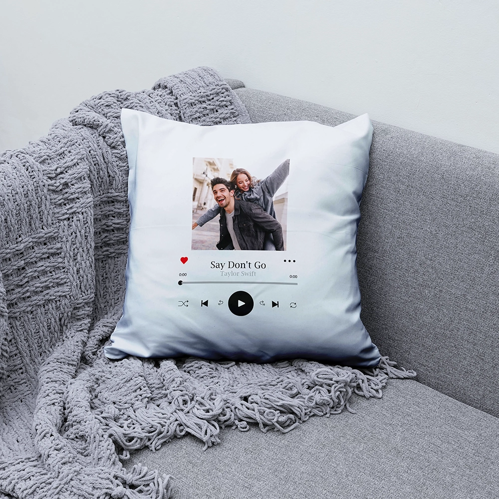 Coussin Saint Valentin Mélodie d'Amour Spotify Personnalisé