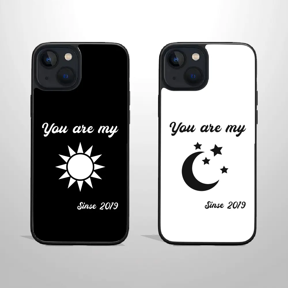 Duo Coques de Téléphone Saint Valentin Moon & Sun Personnalisé