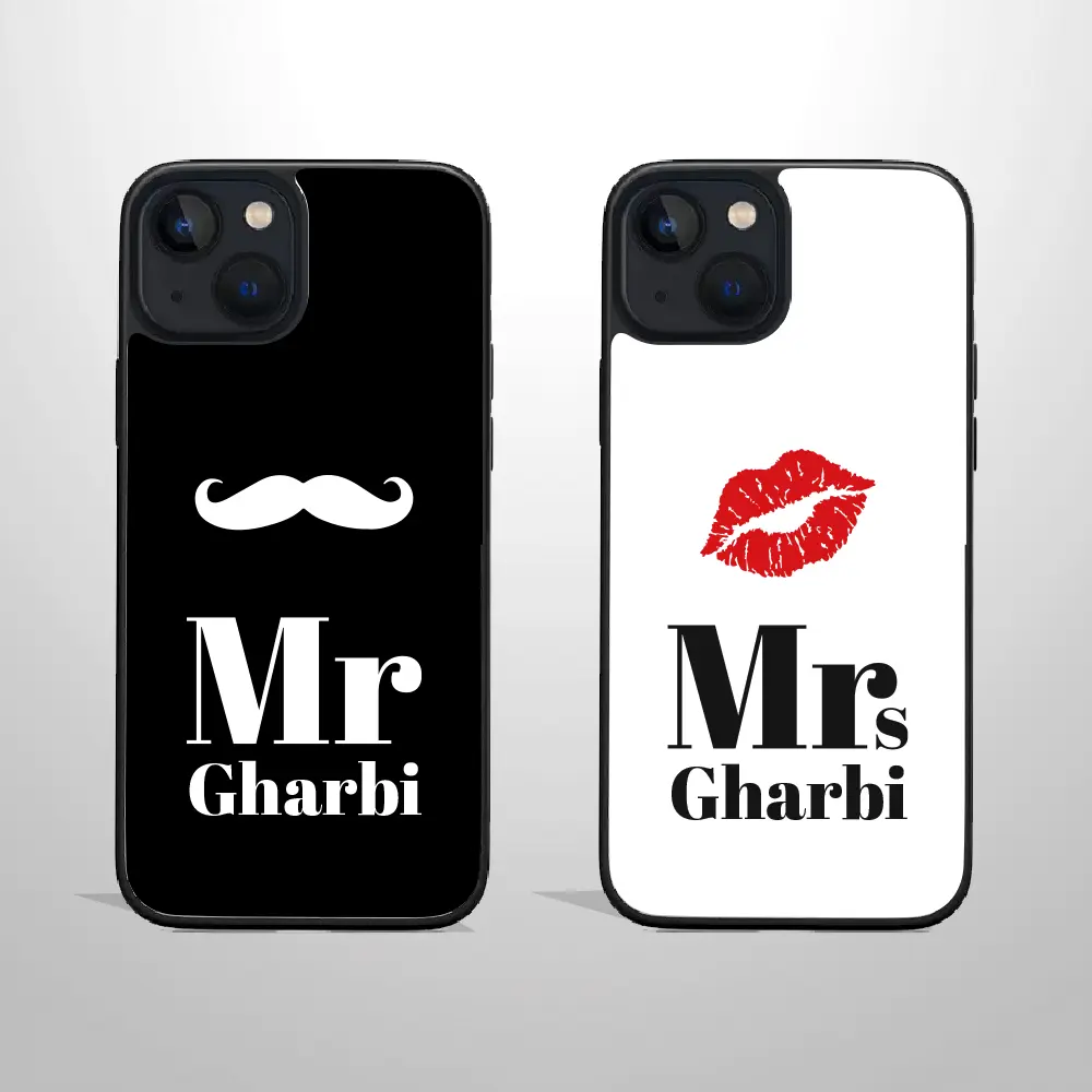 Duo Coques de Téléphone Saint Valentin Mr & Mrs Personnalisé
